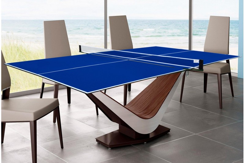 Table de ping-pong d'intérieur pliable verte en bois et métal - Hobby - Fas  Pendezza